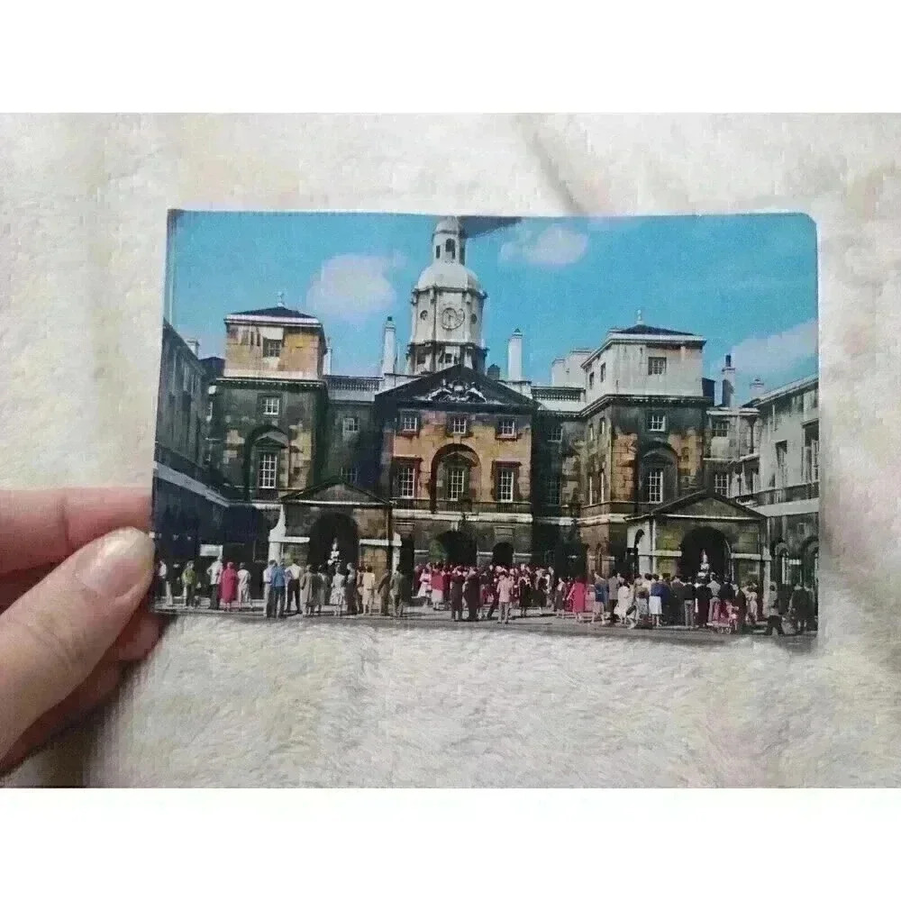 Vintage Horse Guards Whitehall London Postcard Used W/ By Air Mail Stamp RARE